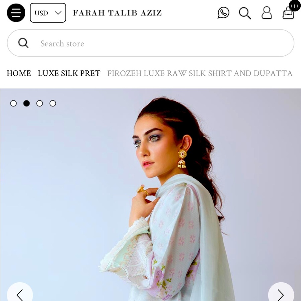 COPY - Farah Talib  Aziz silk shirt .